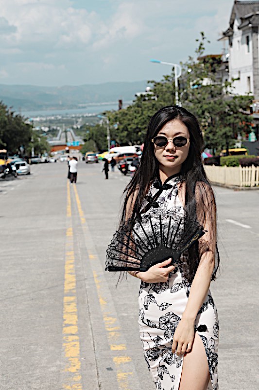 拍摄外景的薇薇